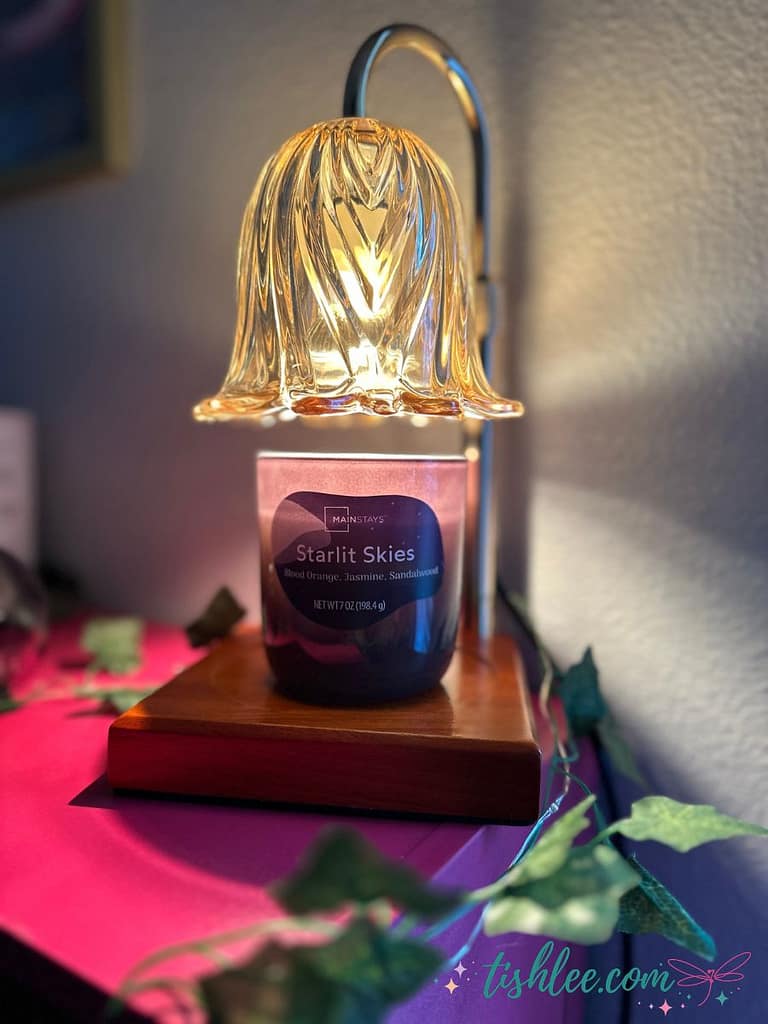 cozy whimsical flower candle warmer lamp