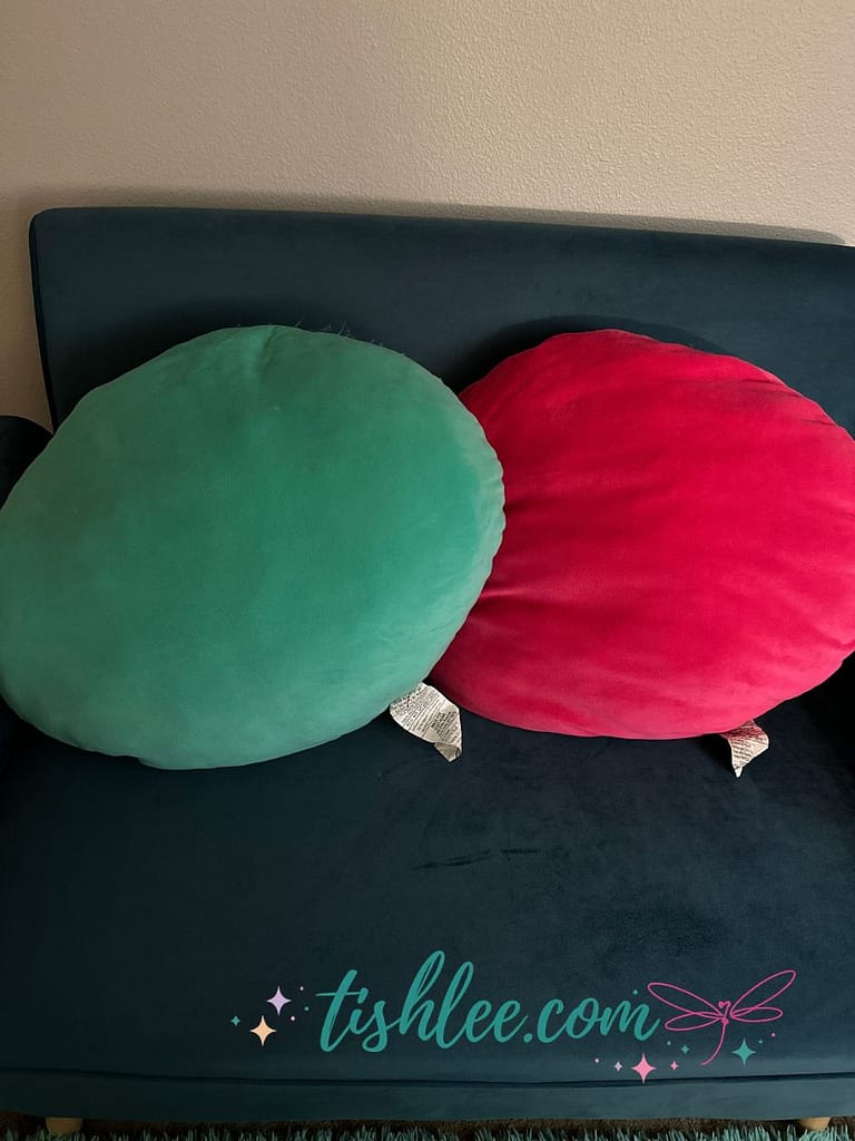 soft cozy plush pillows teal and pink